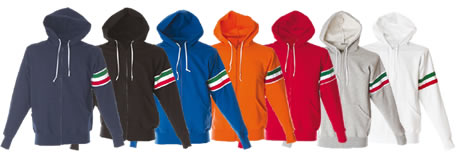 Felpe con cappuccio, diversi colori e taglie, personalizzabili
